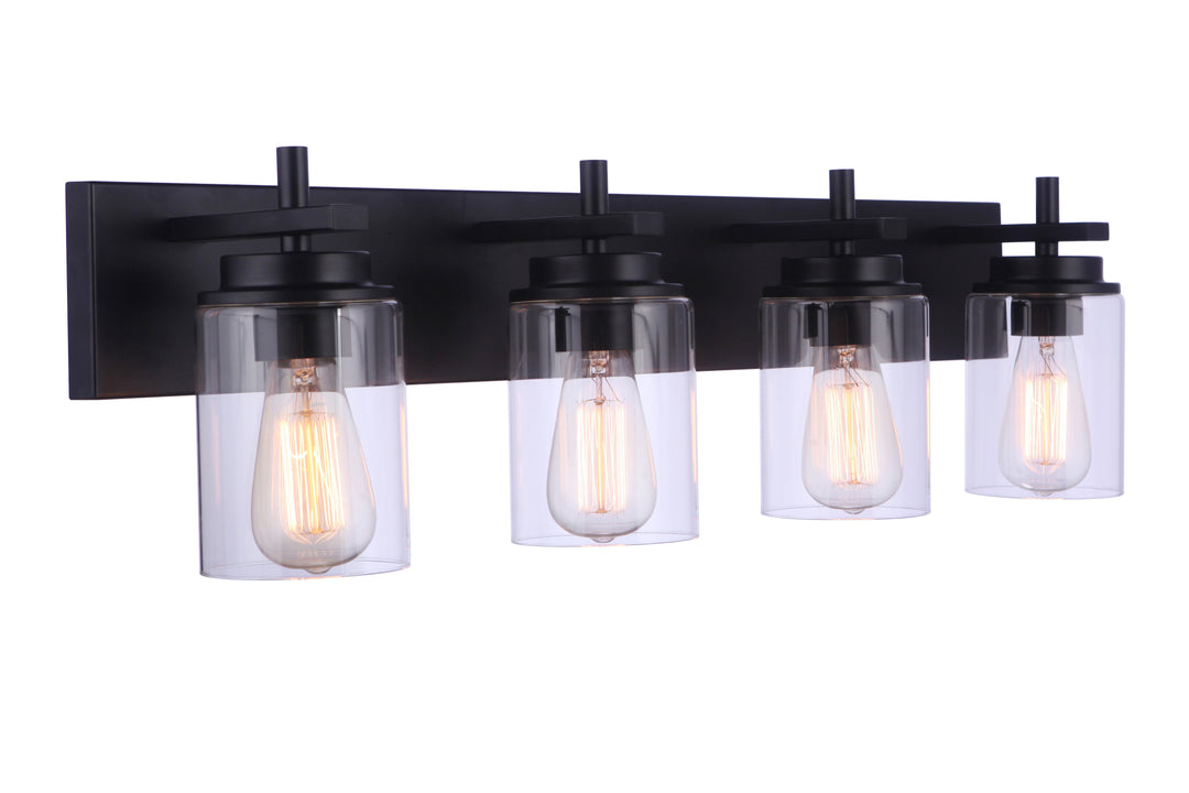 Reeves Vanity Light in Flat Black by Craftmade