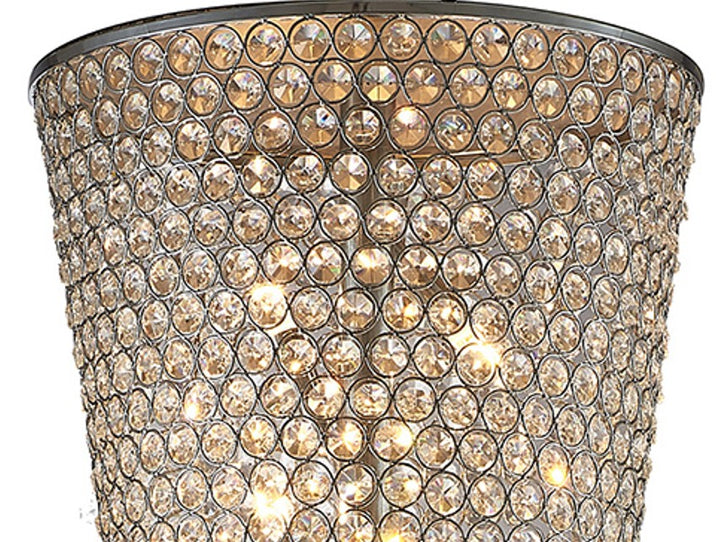 Clear Crystal Beaded Frame Floor Lamp with Hardware by Bethel - view 5