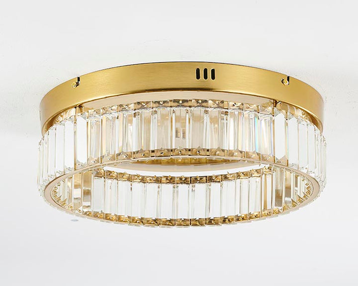 Round Frame Flush Mount with Clear Crystals by Bethel - view 24