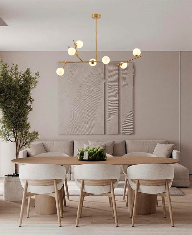 Branch Chandelier with Glass Shades by Bethel - view 3