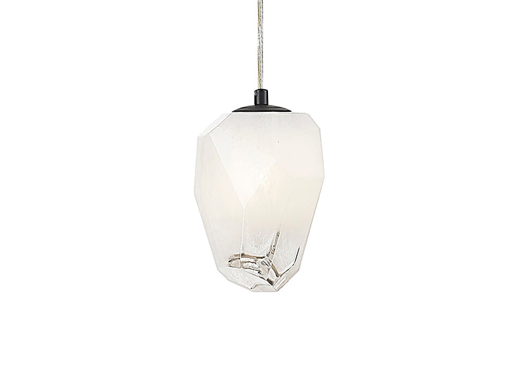 Round Frame Chandelier with Glass Hanging Pendants by Bethel - view 4