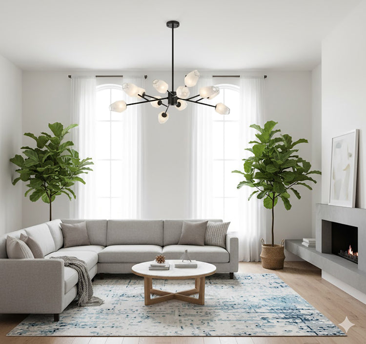 Branch Chandelier with Glass Shades (YS93) by Bethel - view 22