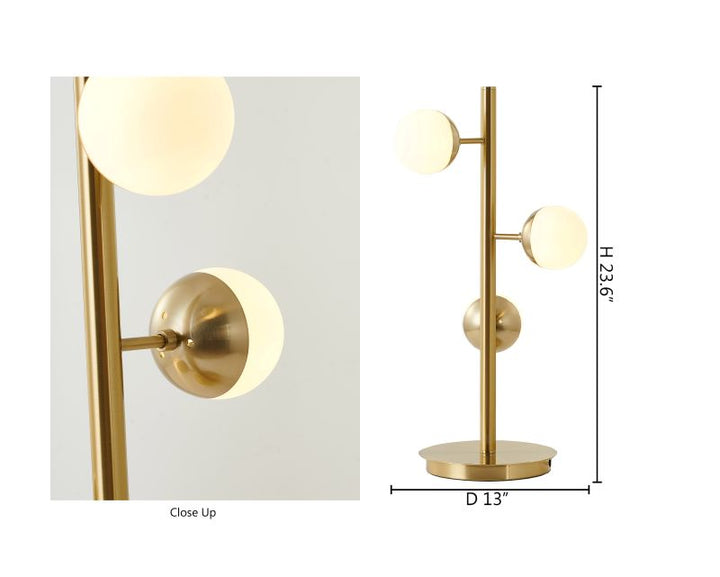 Brass Glass Table Lamp by Bethel - view 4