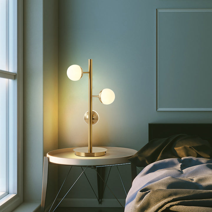 Brass Glass Table Lamp by Bethel - view 5