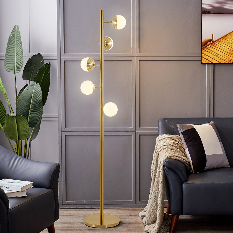 Brass Glass Floor Lamp by Bethel - view 5