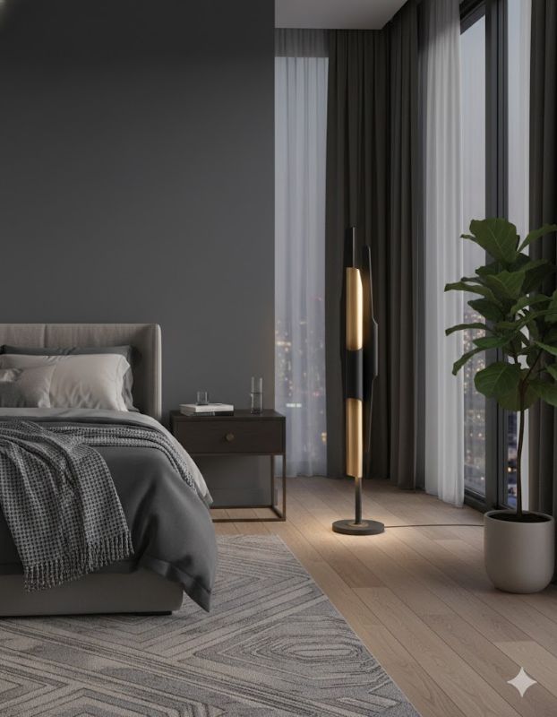 Matte Black Floor Lamp (CP09) by Bethel - view 4