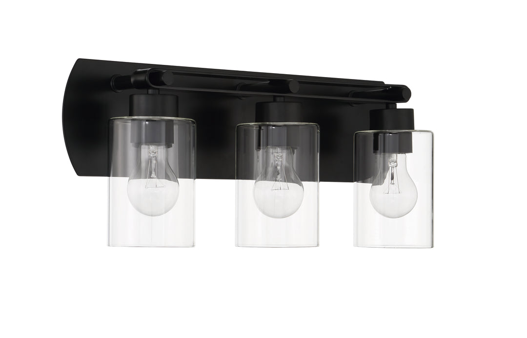 Hendrix Vanity Light in Flat Black by Craftmade