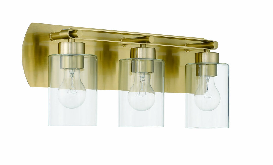 Hendrix Vanity Light in Satin Brass by Craftmade