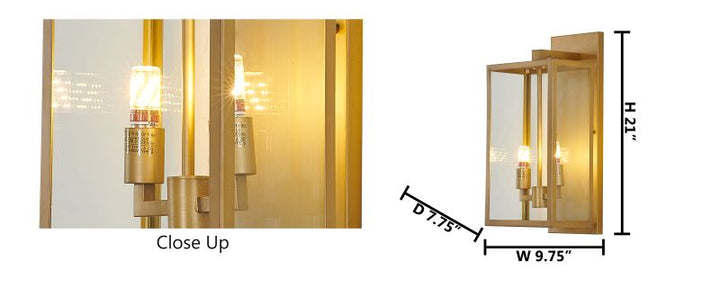 Oil Bronzed Framed Outdoor Wall Sconce with Edges and Clear by Bethel - view 14