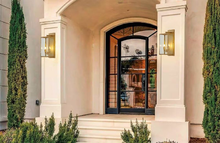 Oil Bronzed Framed Outdoor Wall Sconce with Edges and Clear by Bethel - view 15