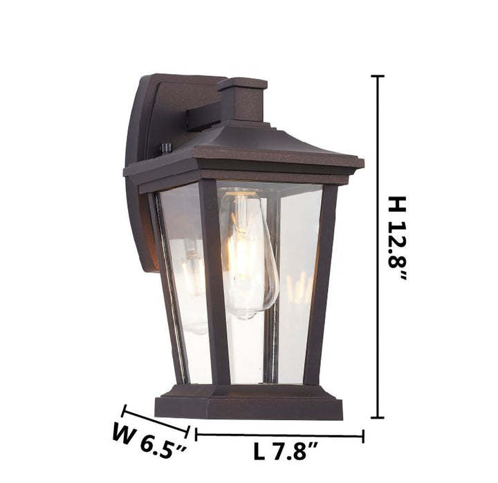 Outdoor Wall Sconce in a Old Finish and Clear Glass Shade by Bethel - view 4