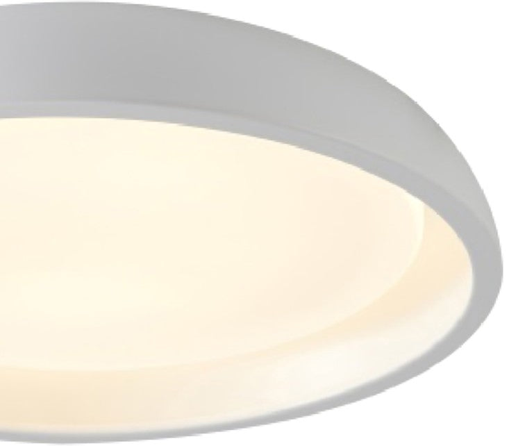 White Metal Flush Mount with Acrylic Diffuser by Bethel - view 2