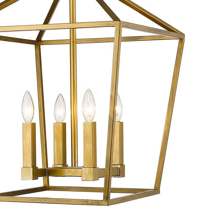 Metal Four Light Cage Ceiling Fixture by Bethel - view 2