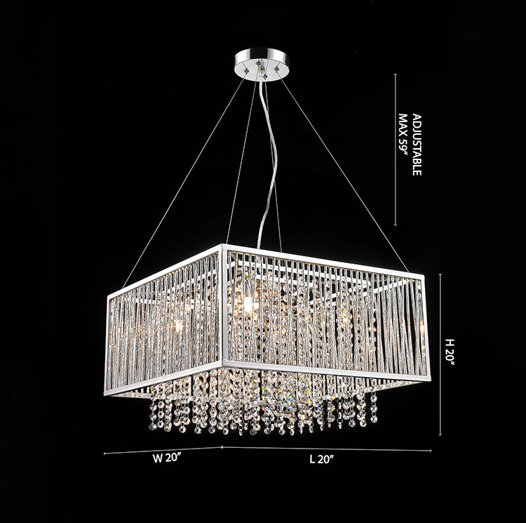 Chrome Crystal Chandelier (YS5795) by Bethel - view 3