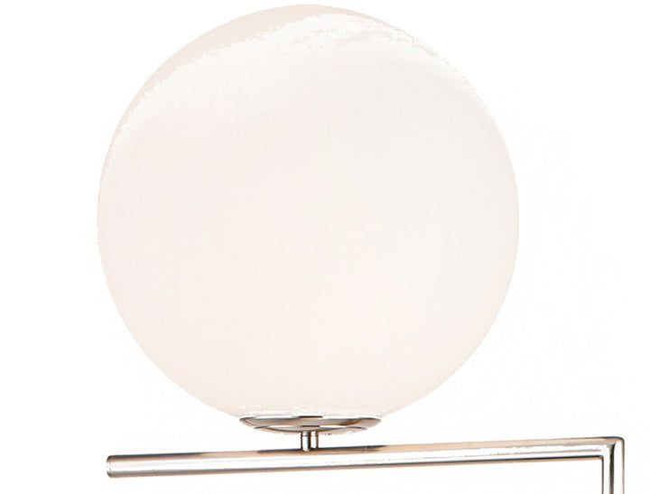 Satin Nickel Glass Floor Lamp by Bethel - view 2