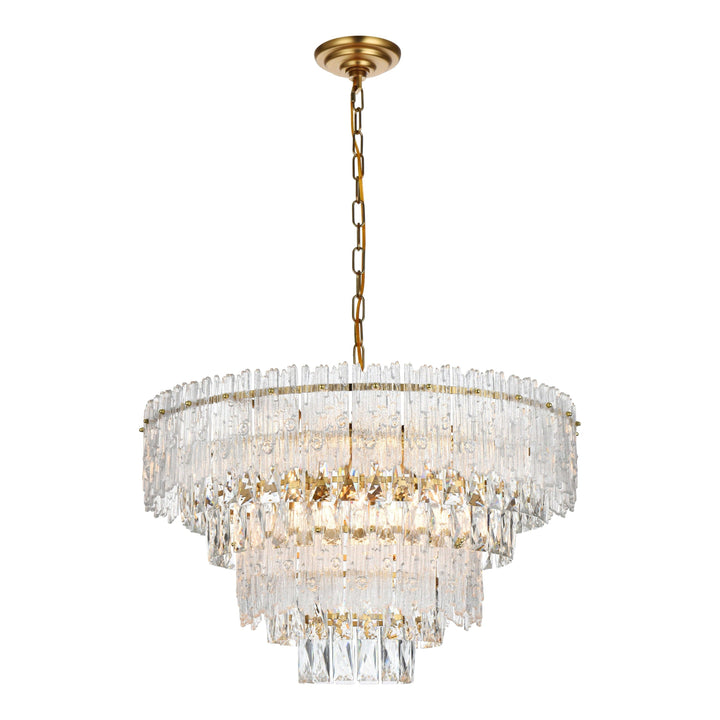 Emilia Chandelier in Satin Gold by Elegant