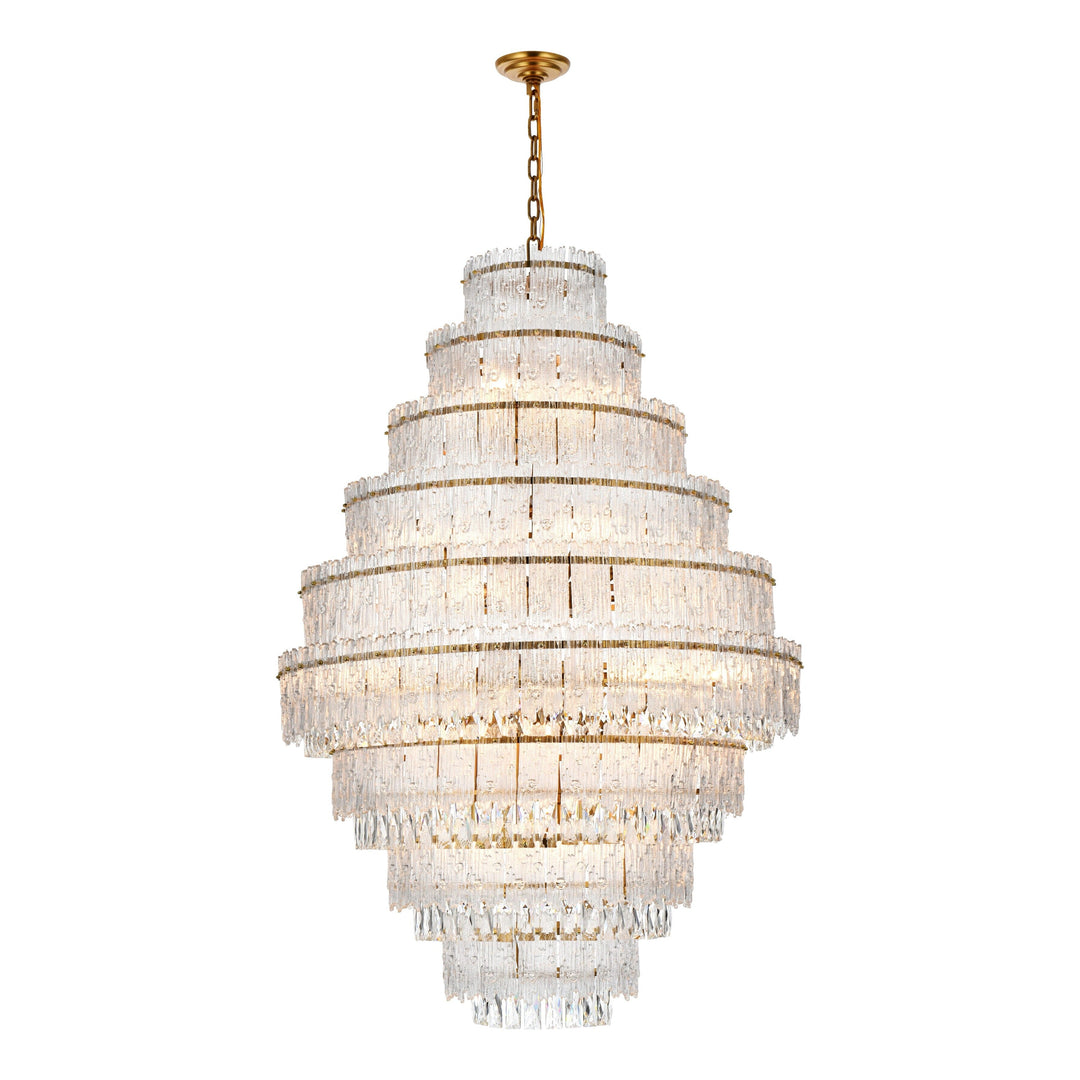 Emilia Chandelier in Satin Gold by Elegant