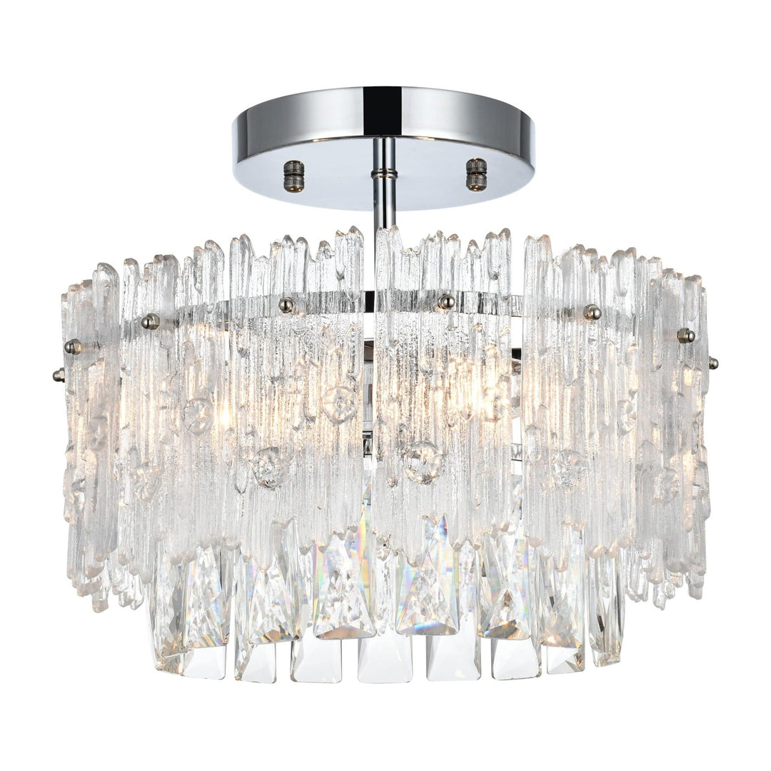 Emilia Flush Mount in Chrome by Elegant