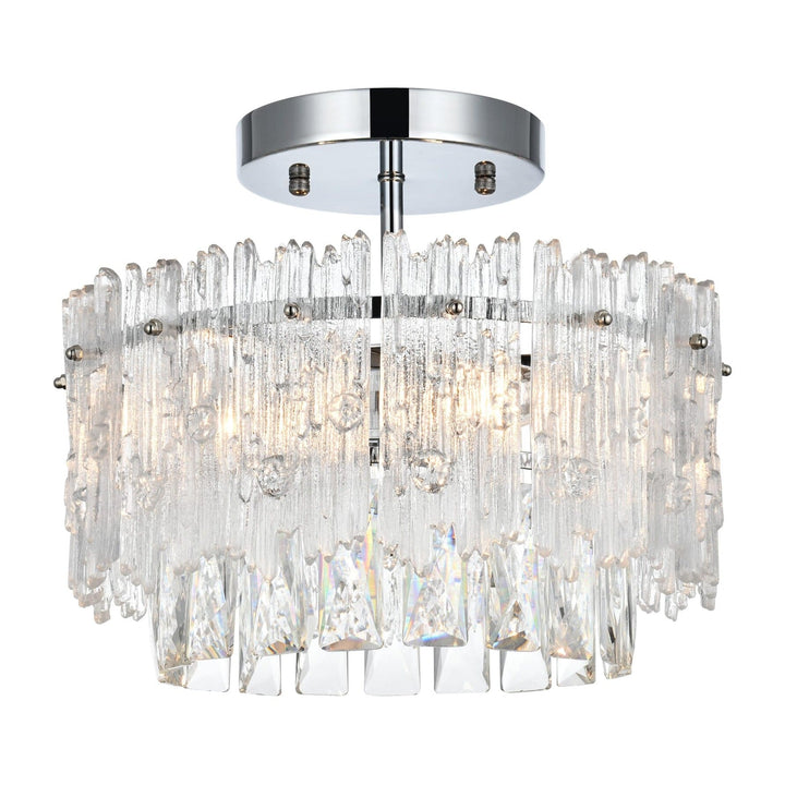 Emilia Flush Mount in Chrome by Elegant
