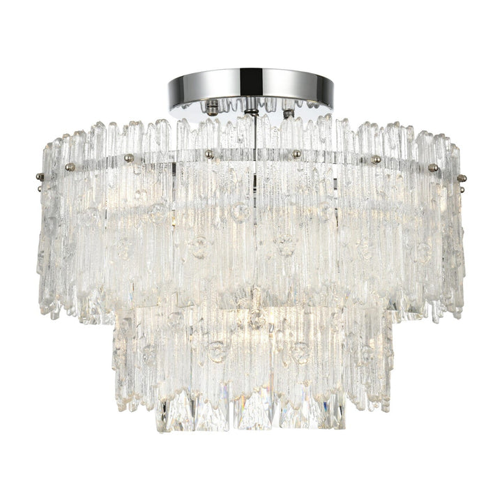 Emilia Flush Mount in Chrome by Elegant