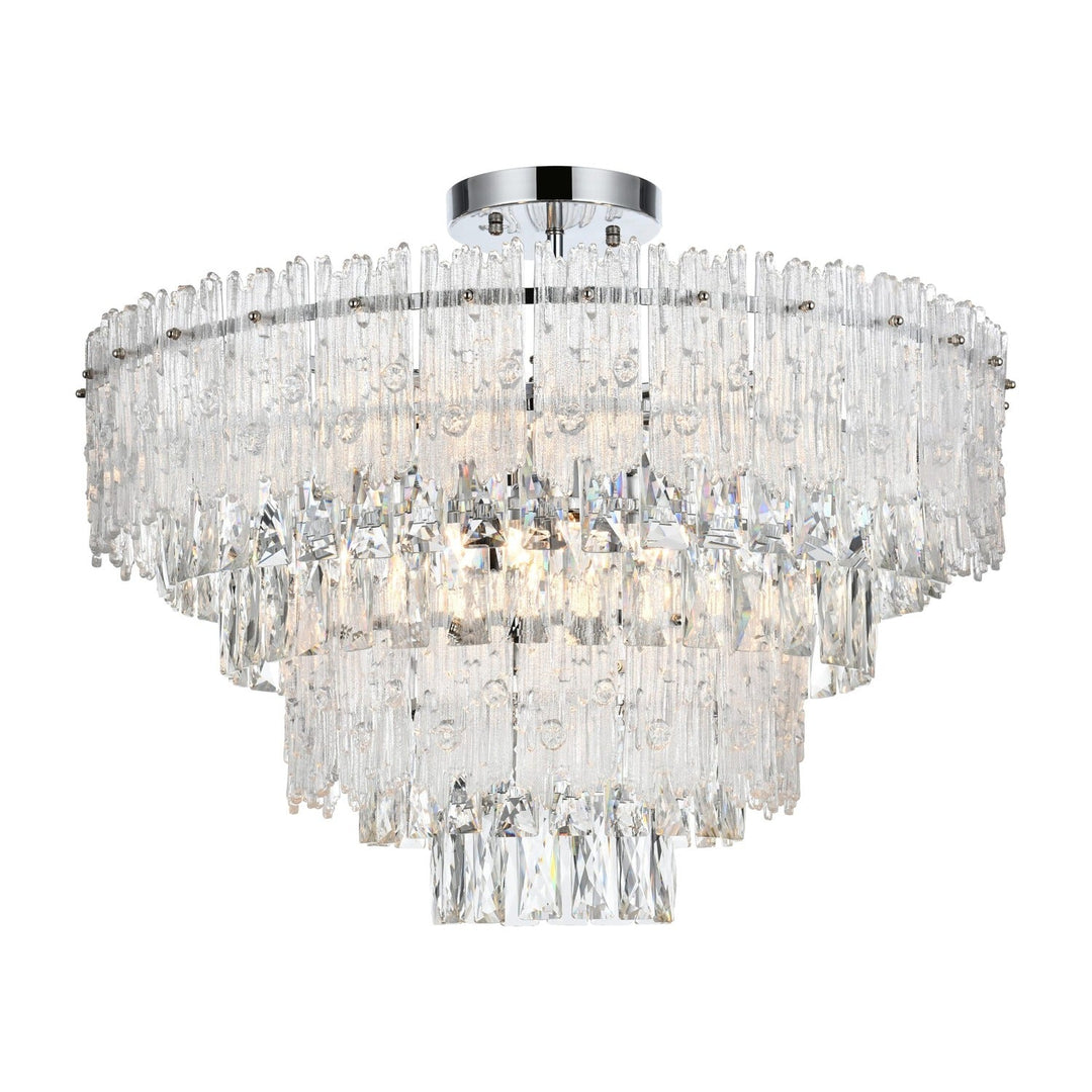 Emilia Flush Mount in Chrome by Elegant