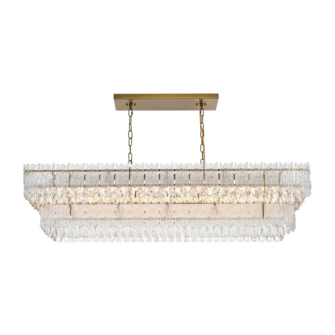 Emilia Chandelier in Satin Gold by Elegant