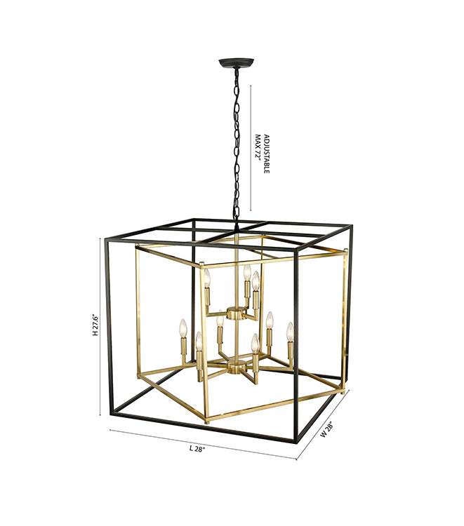 Interlocked Box Chandelier (YS218) by Bethel - view 10