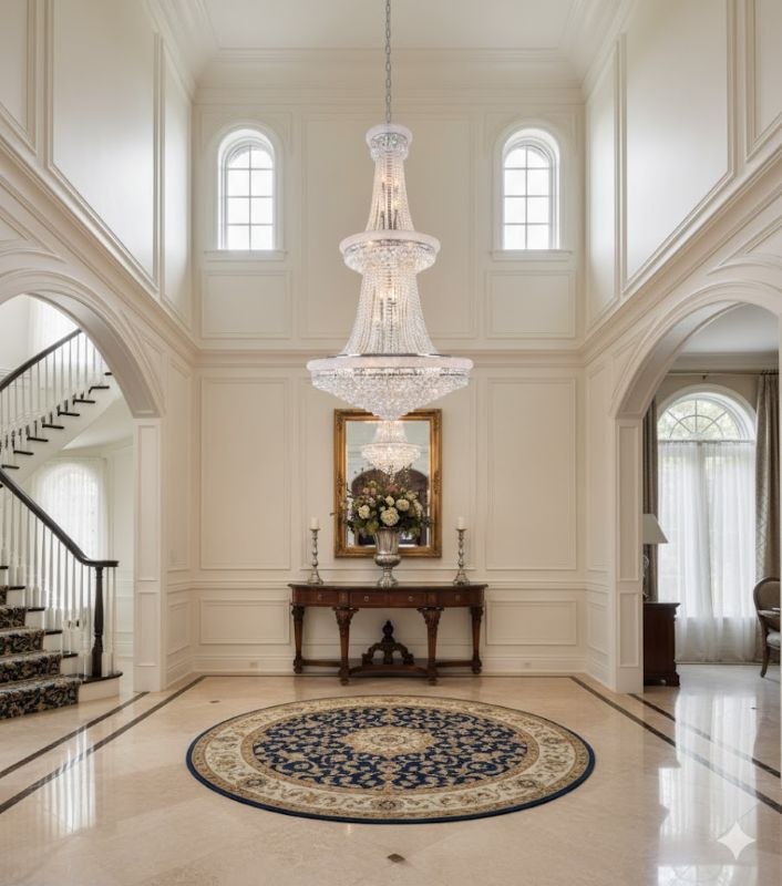 Three Tier Clear Crystal Chandelier with Crystal Balls &amp; Beaded Border Frames