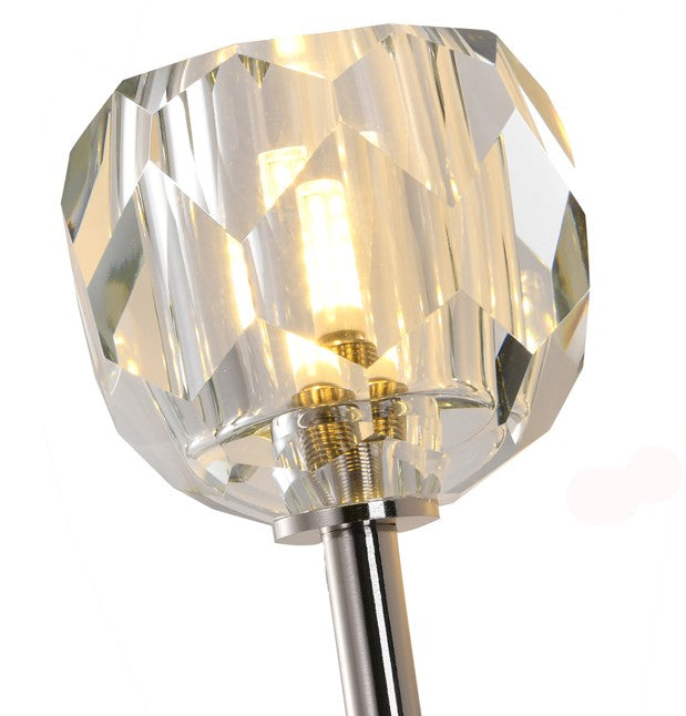 Polished Nickel Wall Sconce with Clear Crystal Shade by Bethel - view 6
