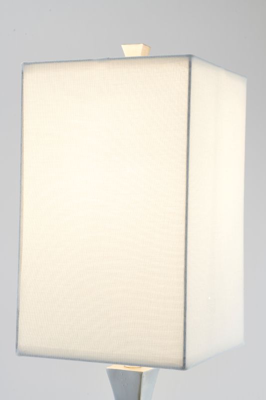 Foiled Framed Table Lamp with Linen Drum Shade by Bethel - view 2