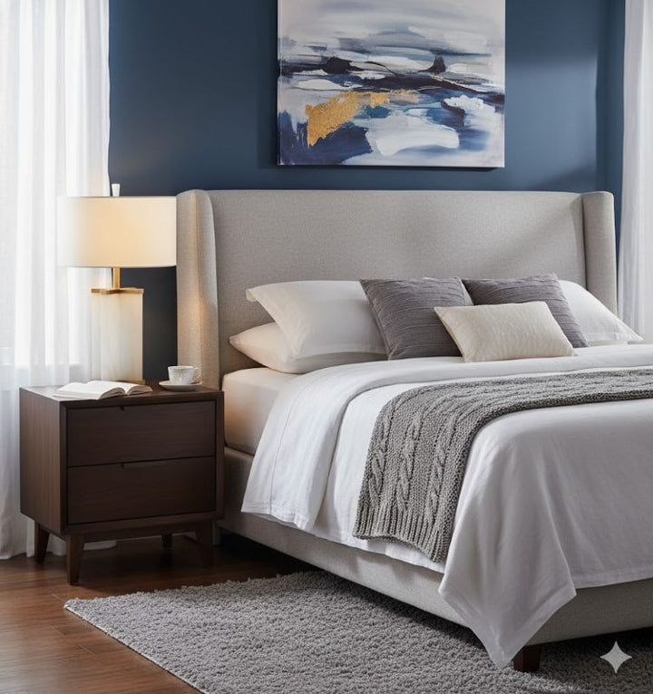 White Marble Table Lamp with Gold Hardware &amp; a White Drum Shade