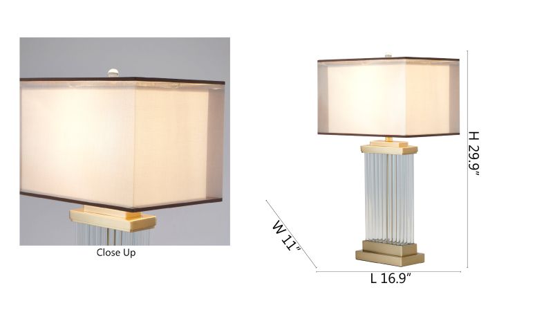 Clear Glass Table Lamp by Bethel - view 4