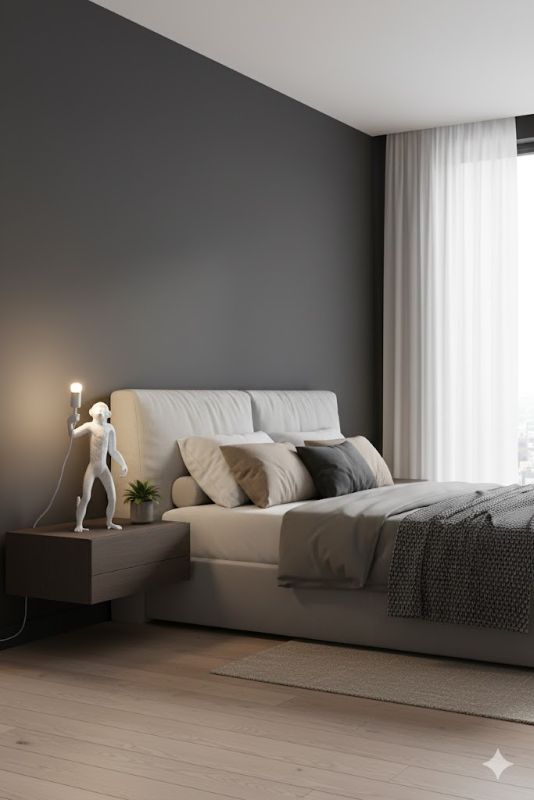 White Standing Resin Monkey Table Lamp by Bethel - view 4
