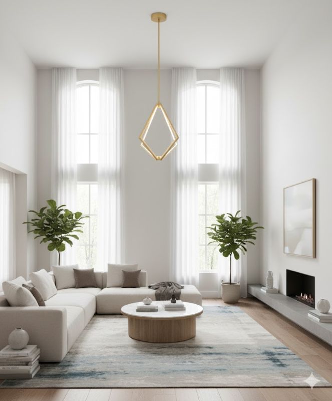 Diamond Metal LED Chandelier with Silicone Diffusers by Bethel - view 12