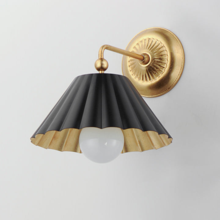 Primrose 1-Light Wall Sconce Black / Gold Leaf alternate view