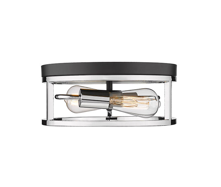 Round Iron Framed Flush Mount Light by Bethel - view 22