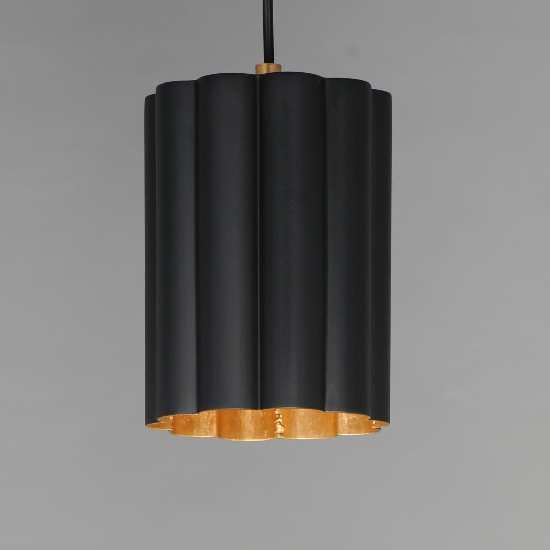 Primrose 1-Light Pendant Black / Gold Leaf alternate view