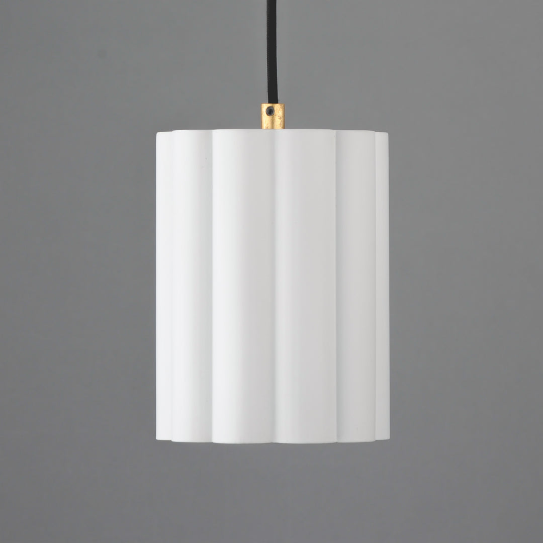 Primrose 1-Light Pendant Matte White / Gold Leaf alternate view