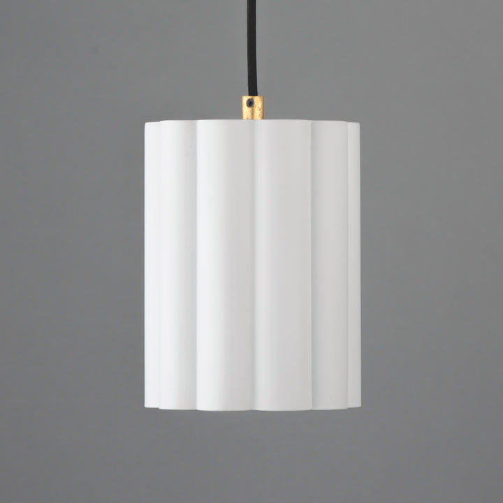 Primrose 1-Light Pendant Matte White / Gold Leaf alternate view