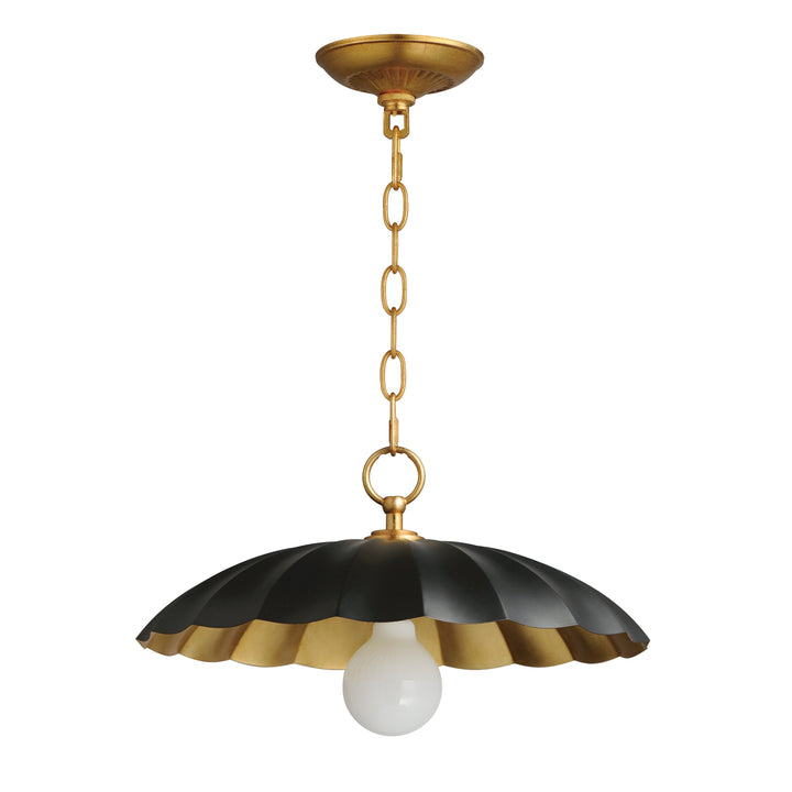 Primrose 1-Light Pendant Black / Gold Leaf