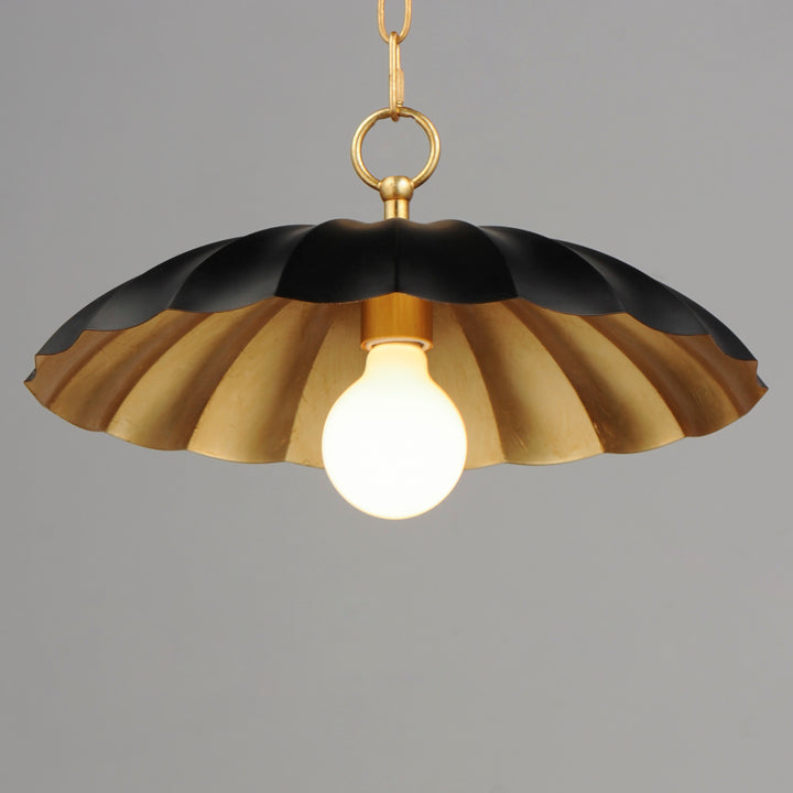 Primrose 1-Light Pendant Black / Gold Leaf alternate view
