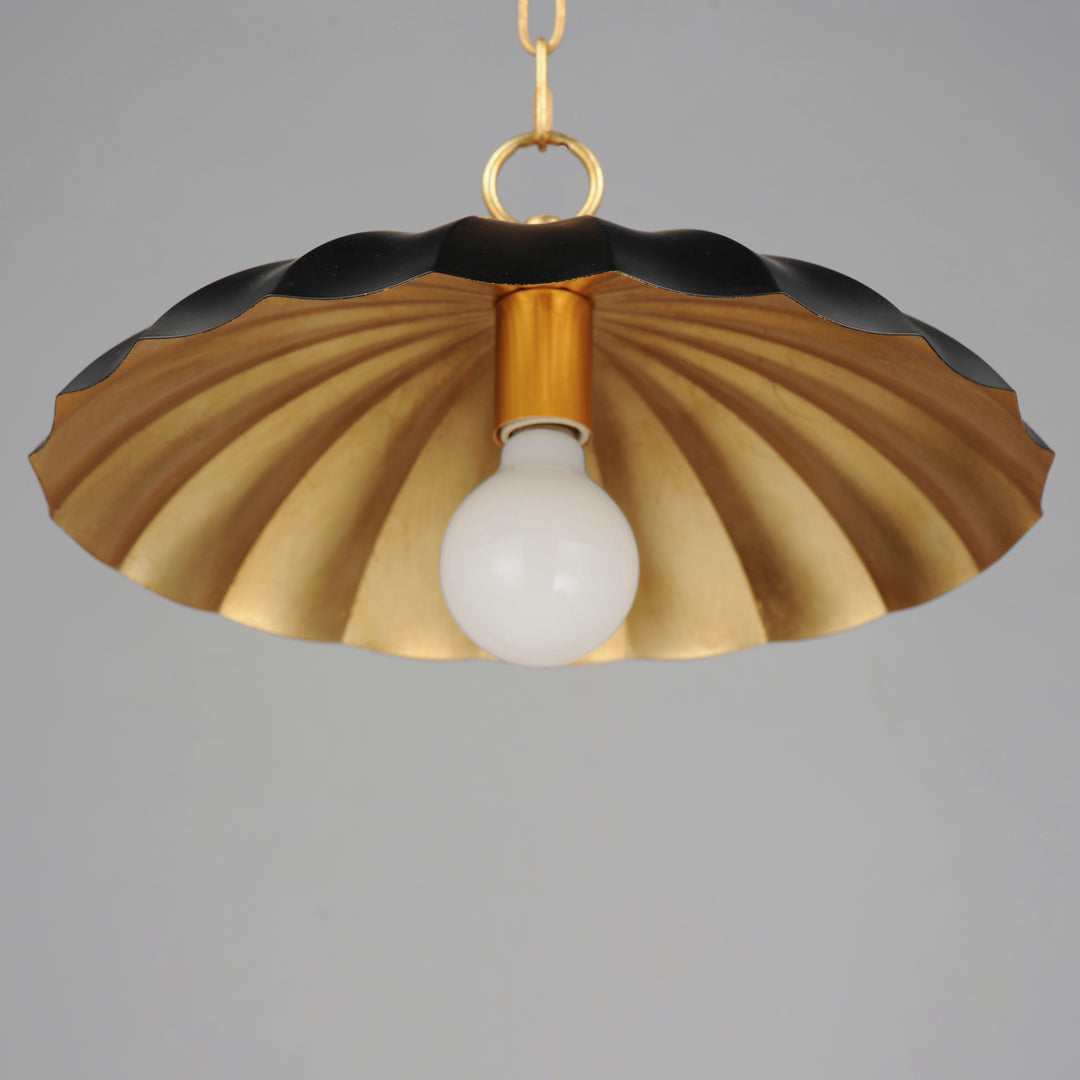 Primrose 1-Light Pendant Black / Gold Leaf alternate view