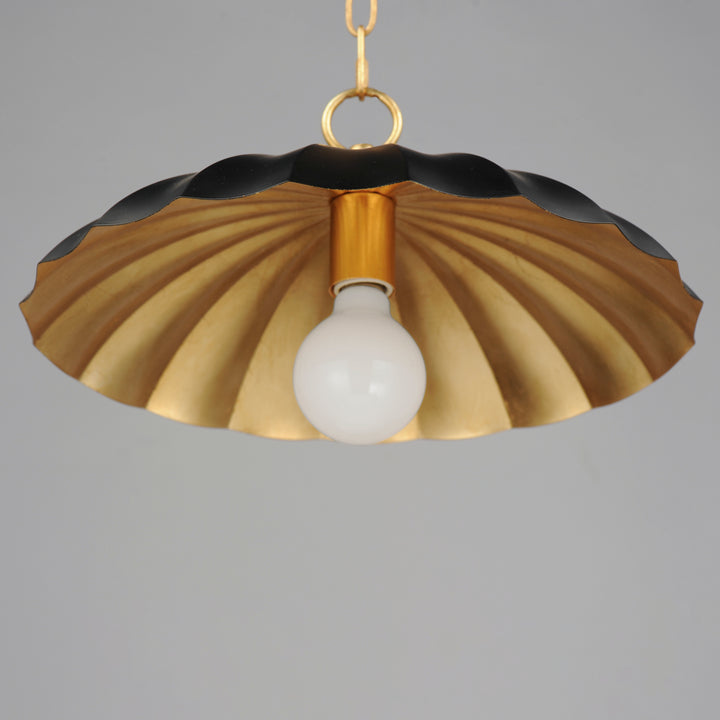 Primrose 1-Light Pendant Black / Gold Leaf alternate view