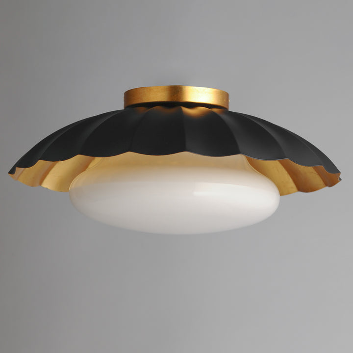 Primrose 1-Light Flush Mount Black / Gold Leaf alternate view