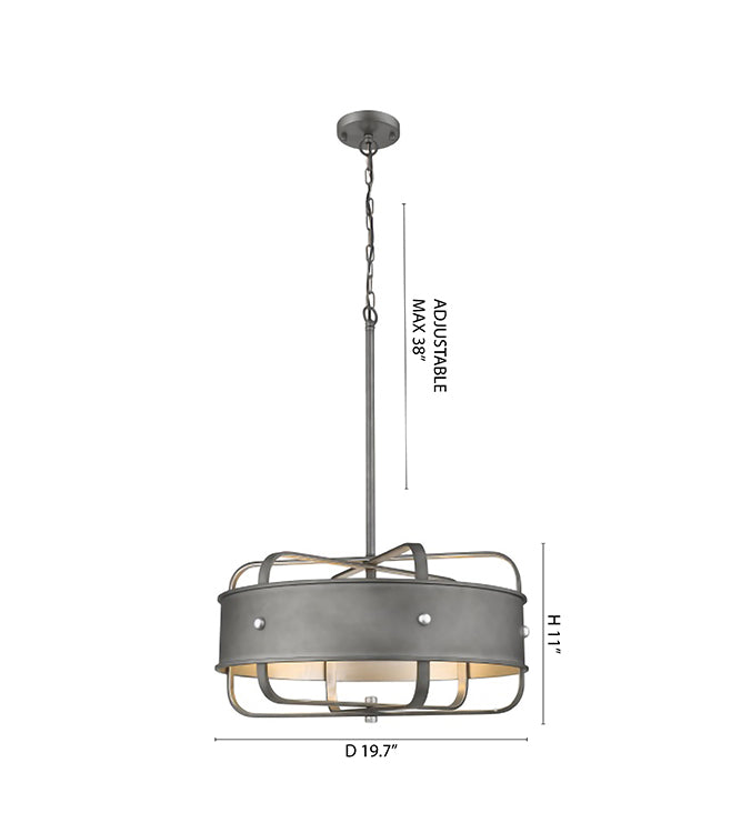 Charcoal Ceiling Fixture with Interior by Bethel - view 8