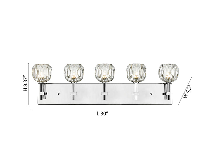 Frame Wall Sconce with Clear Crystal Shades by Bethel - view 36