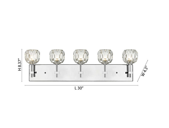 Frame Wall Sconce with Clear Crystal Shades by Bethel - view 36