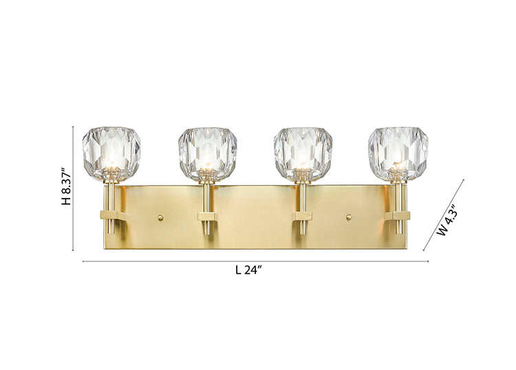 Frame Wall Sconce with Clear Crystal Shades by Bethel - view 48