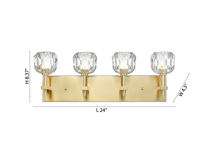 Frame Wall Sconce with Clear Crystal Shades by Bethel - view 48