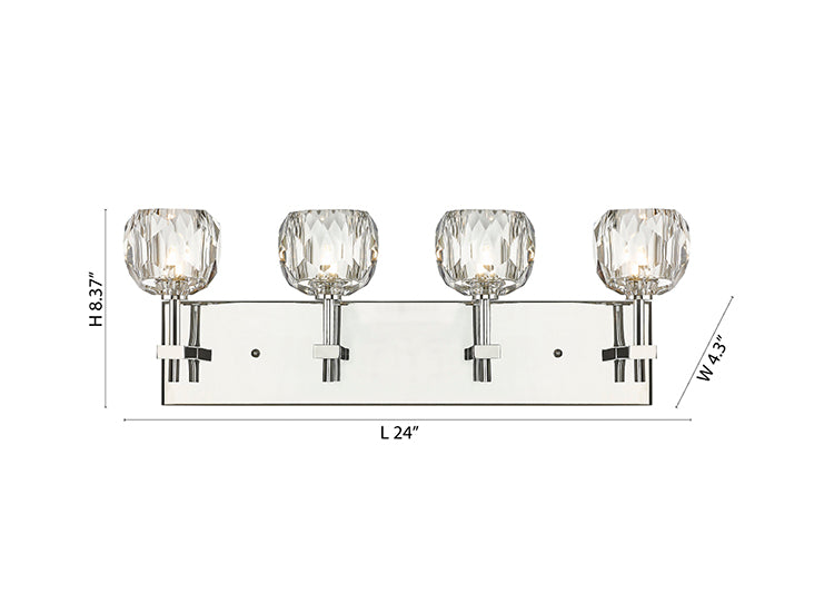 Frame Wall Sconce with Clear Crystal Shades by Bethel - view 30